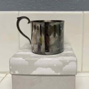 Reed & Barton silver plated baby cup and spoon